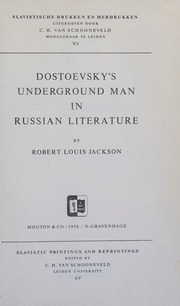 Cover of edition dostoevskysunder0000jack