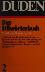 Cover of edition dudenstilworterb0002unse_r3r7