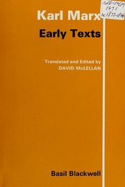 Cover of edition earlytexts0000marx