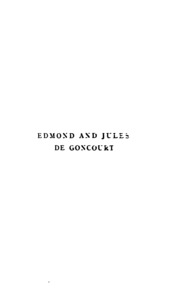 Cover of edition edmondandjulesd00goncgoog