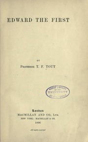 Cover of edition edwardfirst00toutrich
