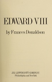 Cover of edition edwardviii00dona_0