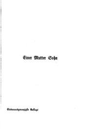 Cover of edition einermuttersohn00viebgoog