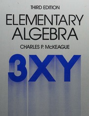 Cover of edition elementaryalgebr0000mcke_o0e2