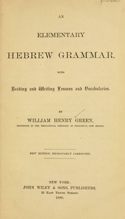 Cover of edition elementaryhebrew1890gree