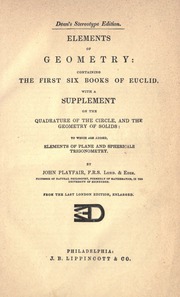 Cover of edition elementsofgeomet00playiala