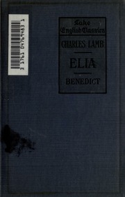Cover of edition eliaeditedforsch00lambuoft