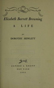 Cover of edition elizabethbarrett00hewl