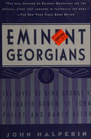 Cover of edition eminentgeorgians0000halp