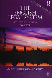 Cover of edition englishlegalsyst0000slap_e1j9