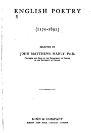 Cover of edition englishpoetry00manlgoog