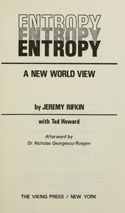Cover of edition entropynewworldv00rifkrich