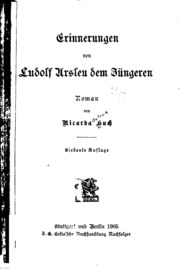 Cover of edition erinnerungenvon01huchgoog