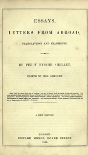 Cover of edition essayslettersfro00shelrich