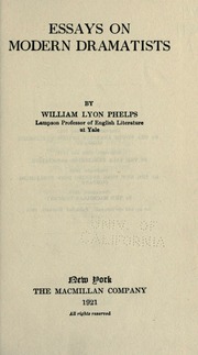 Cover of edition essaysonmoderndr00phelrich