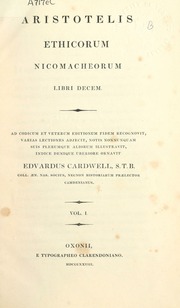 Cover of edition ethicorumnicoma01aris