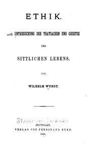 Cover of edition ethikeineunters00wundgoog