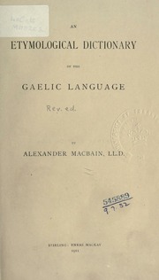 Cover of edition etymologicaldict00macbuoft
