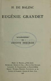 Cover of edition eugniegrande00balz