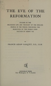 Cover of edition eveofreformation0000gasq_z5w9