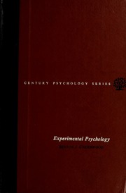 Cover of edition experimentalpsyc00unde