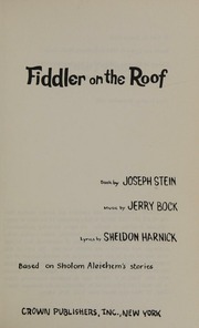 Cover of edition fiddleronroof0000bock