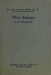 Cover of edition fiveessays00chesuoft