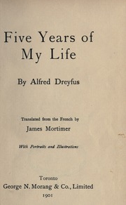 Cover of edition fiveyearsofmylif00dreyuoft
