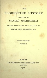 Cover of edition florentinehistor01machuoft