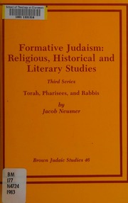 Cover of edition formativejudaism0003neus