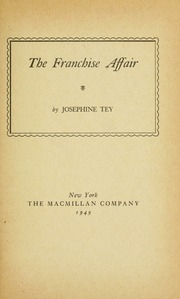 Cover of edition franchiseaffair00teyj