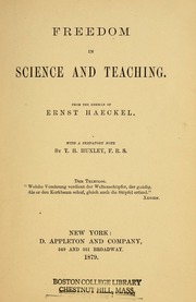Cover of edition freedominscience00haec