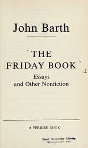 Cover of edition fridaybookessays0000bart