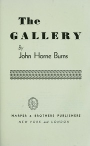 Cover of edition galleryburn00burn