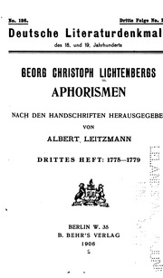 Cover of edition georgchristophl01lichgoog