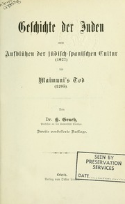 Cover of edition geschichtederjud06grae