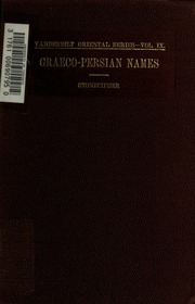 Cover of edition graecopersiannam00stonuoft