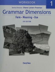 Cover of edition grammardimension0000benz