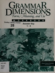 Cover of edition grammardimension0000unse_b6v4