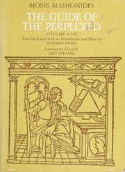 Cover of edition guideofperplexe00mose