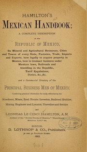 Cover of edition hamiltonsmexican00hami
