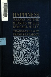 Cover of edition happinessessayso00hiltiala