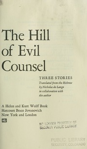 Cover of edition hillofevilcouns00ozam