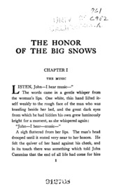 Cover of edition honorbigsnows00cogoog