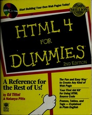 Cover of edition html4fordummies00titt_0