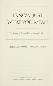 Cover of edition iknowjustwhatyou00good