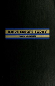 Cover of edition insideeuropetoda00gunt