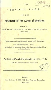 Cover of edition institutesoflaws04cokeuoft
