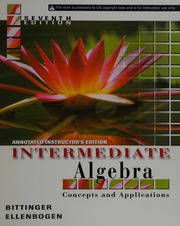 Cover of edition intermediatealge0000bitt_c9t5