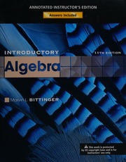 Cover of edition introductoryalge0000bitt_t2j8
